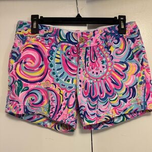 Lilly Pulitzer, The Callahan short, pink multi colored shorts, size 4